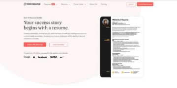 kickresume homepage